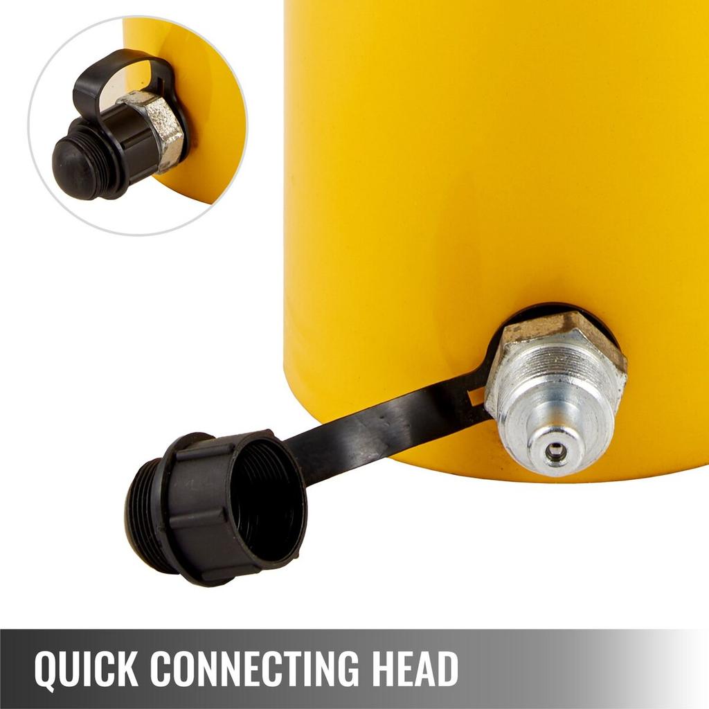 30Ton 4 Inch Stroke Hollow Hydraulic Cylinder Jack 66000LBS Lift Cylinder Industrial Durable Automotive Body Bending