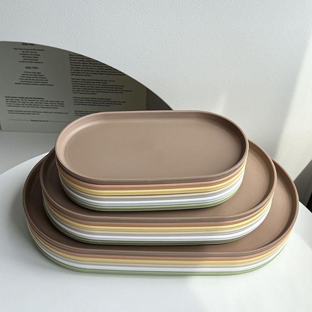 1Pcs Stackable Dessert Tray Smooth Edge Food Serving Tray New Fruit Plate for Home Kitchen