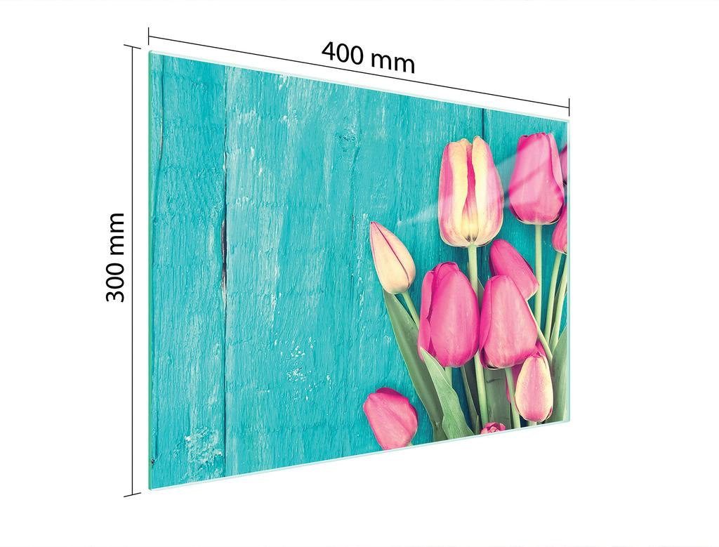 SZKLANA DESKA DO KROJENIA 40x30 TULIPANY