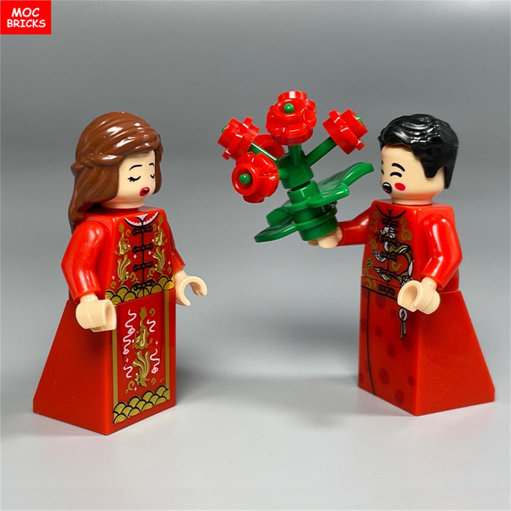 Нетоксичные кубики Moc Кот Удачи Подарок на Праздник Весны Мини-пластиковая петарда 64728 Украшение для Китайского Нового Года Строительные блоки