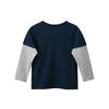 Children's Clothing with Patchwork Sleeves Children's Cartoon Long Sleeved T-shirt Base Shirt