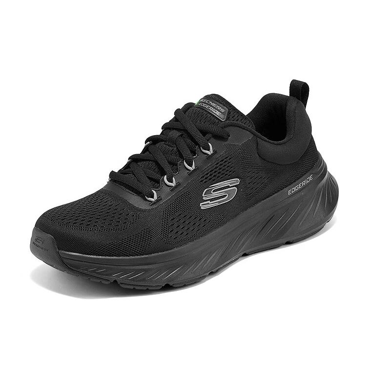 Skechers Мужские кроссовки для бега Edgeride, полностью черные, низкие, комфортные, универсальные, простые, стильные 232840-BBK