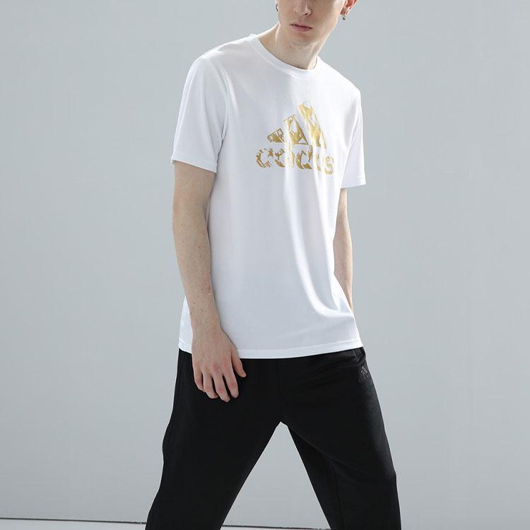 Adidas Футболка с логотипом American Retro Letter, быстросохнущая, дышащая, с круглым вырезом и коротким рукавом, унисекс, цвет белый платиновый ADITSG2P-WG