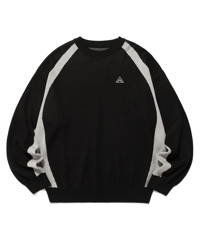 ISTKUNST Sunrise Logo Knit_Black(Ik2Esmk601A)