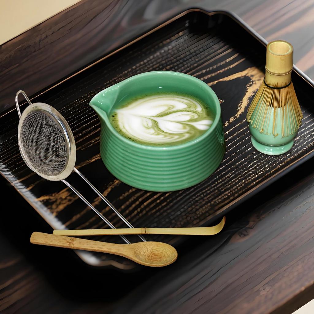 Valuetom Matcha Tea Ceremony Set Tea Chasen Matcha and Tea Perfect for and Perfect Birthday Gifts Set, 6-Piece (Katakuchi Bowl, Chasen, Chashaku,