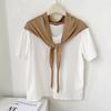 South Korea'S Dongdaemun Fashion Triangle Towel, Fart Curtain, Waist Seal, Solid Color, High-Intelligence Knitted Shawl, Thin Outside The Cape