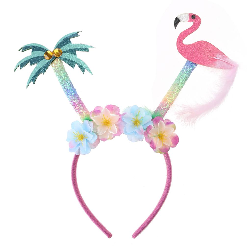 Tropical Summer Headwear Luau Palm Antler Headband Party Costume Stall Pedlar Supply for Picnic Pool Parties
