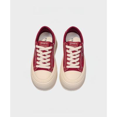 Ретро платформа хлебные туфли женские новые модные универсальные с небольшой высотой увеличивающие рост повседневные туфли