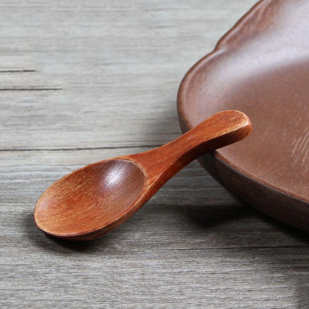 Cooking Tools Natural Condiment Scoop Coffee Tea Sugar Spoon Small Mini Salt Wood Spoons