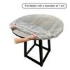 10Pcs Fitted Round Tablecloth Transparent Waterproof Oil-Proof Table Cover Protector Cloth Dinning Table Table Covers Home