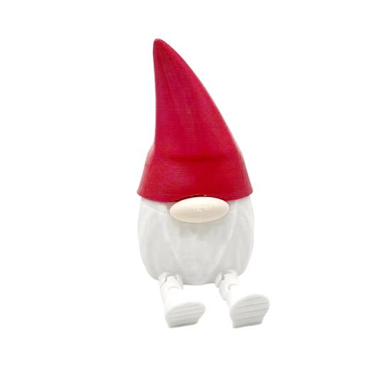 1/5Pcs 3D Printed Gnome Figurine with Articulated Legs Movable Joints Mini Faceless Dwarf Statue Decoration Stress Relief Fidget Toy