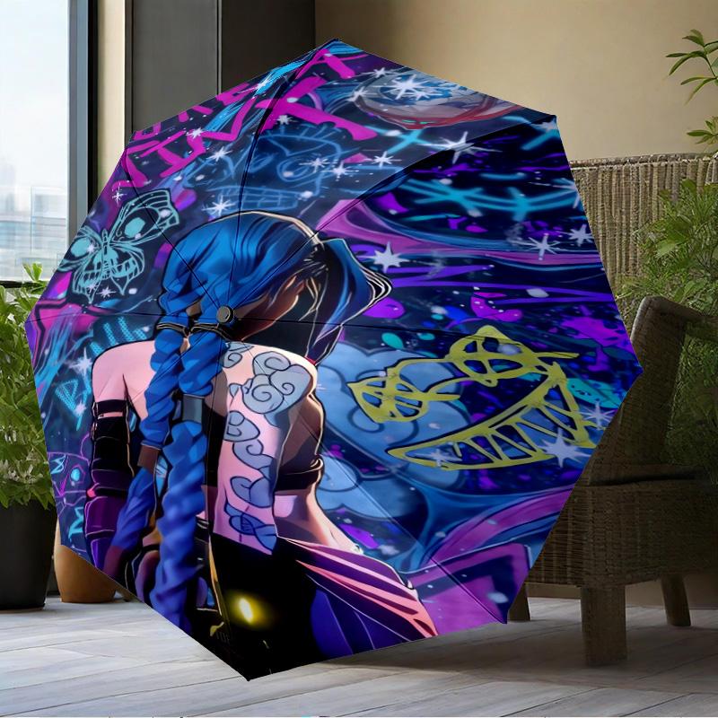 Fantasy Warrior JingX Umbrella Folding umbrella, automatic umbrella 8-Frame for Travel, camping Use Gift for Halloween Christmas