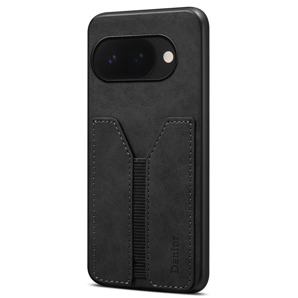 DENIOR For Google Pixel 10a Case Elastic Card Holder PU Leather + TPU + PC Phone Cover