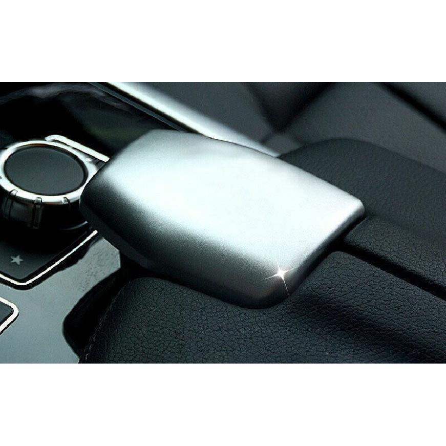 Aluminum Silver Middle Console Armrest Box Cover Trim For Benz E-Class 2012-2015