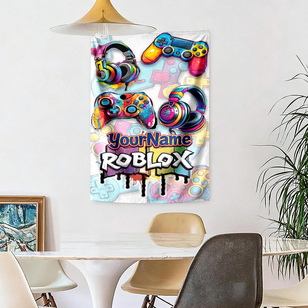 Roblox Custom Your Name Wall Decor Tapestry Art For Pet Memorial Birthdaywedding Party Backdrop Family Gift