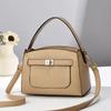 Chic Summer Small Square Bag For Women In Trendy Color Block Soft Leather With Zipper Closure
