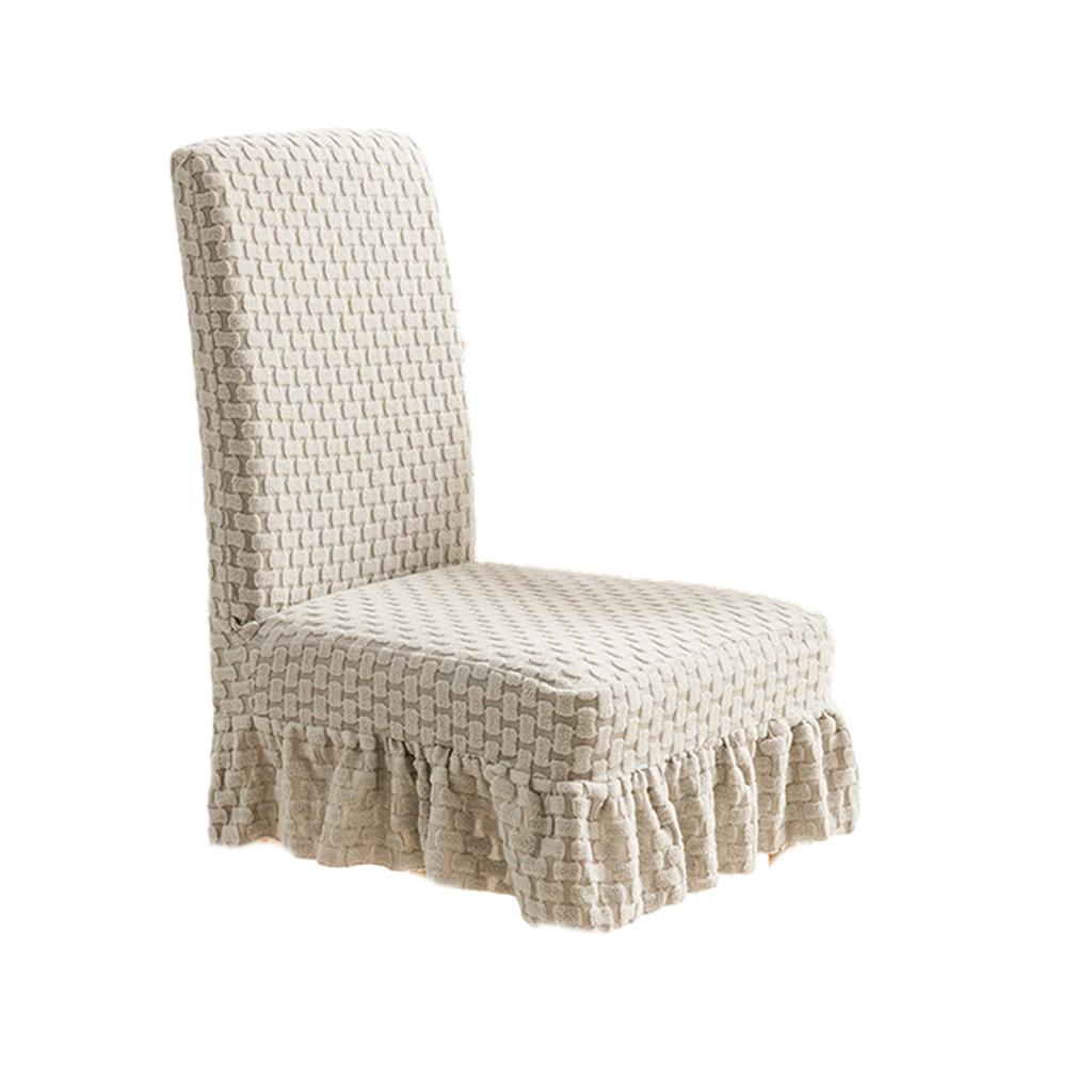 Skirt Style Chair Cover for Dining Room Banquet Chair Slipcover Stretch Chair Skirt Elastic Wedding Chair Decoration