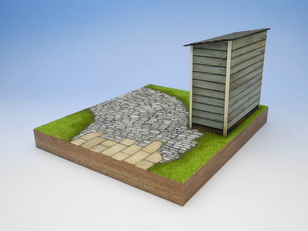 Набор для сборки садового домика Kobaani Model Workshop Sweet Style Series Garden with Shed and Stone Pavement Assembly Kit 1/24 SS-027