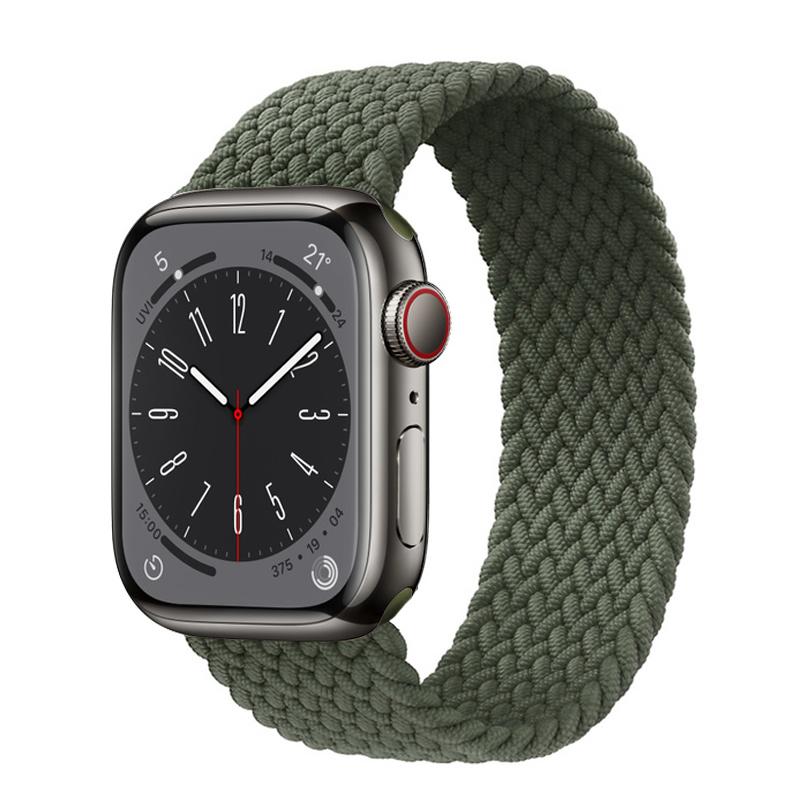 Ремешок для Apple Watch, ремешок 44 мм, 40 мм, 45 мм, 41 мм, 49 мм, 38 мм, 42 мм, эластичный плетеный браслет-петля соло, iwatch series 7 se 3 6 8 ultra