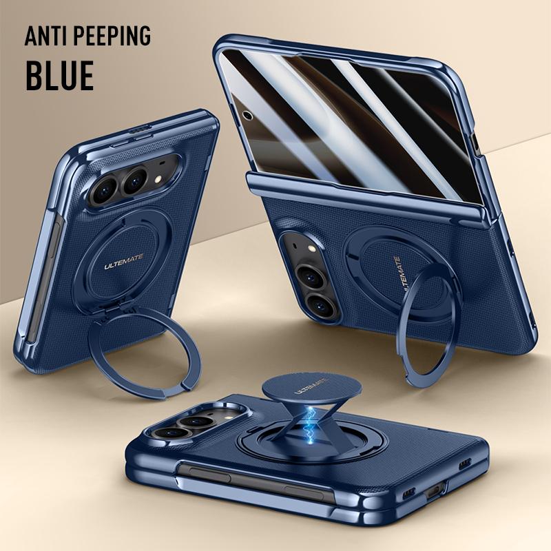 Luxury PU Leather Case Rotating Magnetic Bracket Phone Case, for IPhone Ultra 18 Fold High-definition Privacy Screen Protector