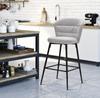 Bar Stool Losanna Grey Set 2 Pz Cm 52X59X108