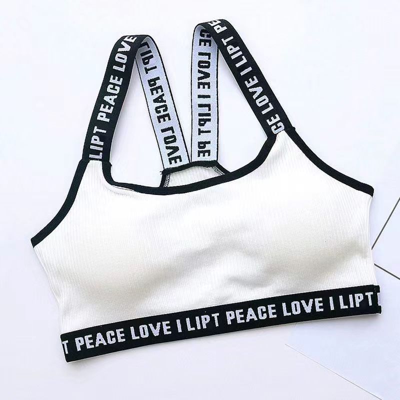 Женский тонкий дышащий противоударный спортивный бюстгальтер на спине, нижнее белье для девочек, учащихся младших классов средней школы