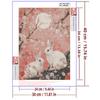 5d DIY Diamond Painting Cross Stitch Peach Blossom Little White Rabbit Diamond Embroidery Mosaic Full Round Drill Home Decor