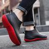 Rain Shoes Women's Short Tube Low-top Rain Boots Fleece Non-slip Waterproof Shoes Men's Fishing Restaurant Kitchen Shopping Car Wash Shoes