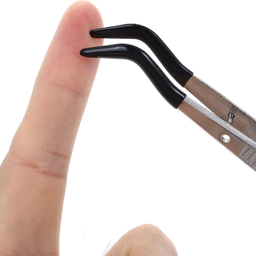 Изогнутый пинцет из нержавеющей стали 6,2 дюйма пластиковый для инструментов для изготовления поделок пинцет для поделок для ювелирных изделий