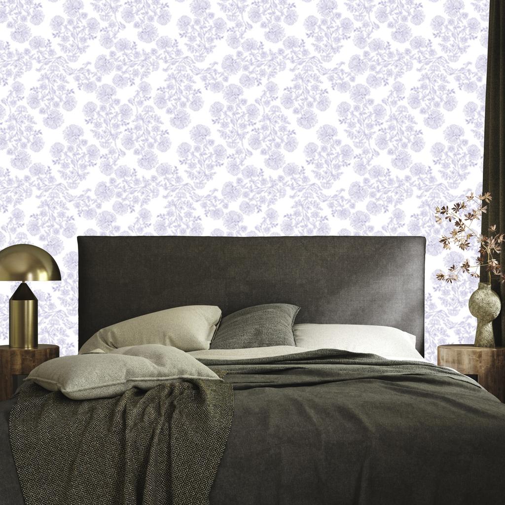 Wallpaper Flowers background white, center white for Living Room and Bedroom 50x1000