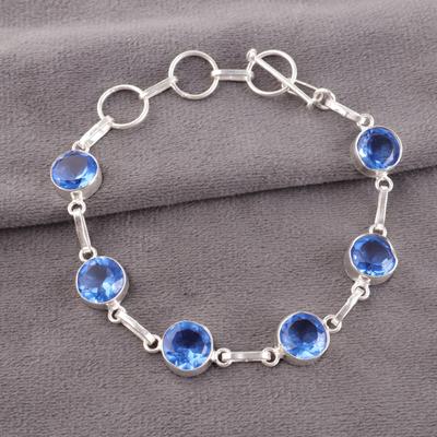 Танзанит Драгоценный камень 925 Стерлинговое серебро Ювелирные изделия Ручной работы Браслет Для женщин RB-14-6