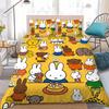 M-MiffyS Cute Duvet Cover Set Home Style Bedding Soft Laundry Cotton Bed 3 Piece Set Student Dormitory Gift