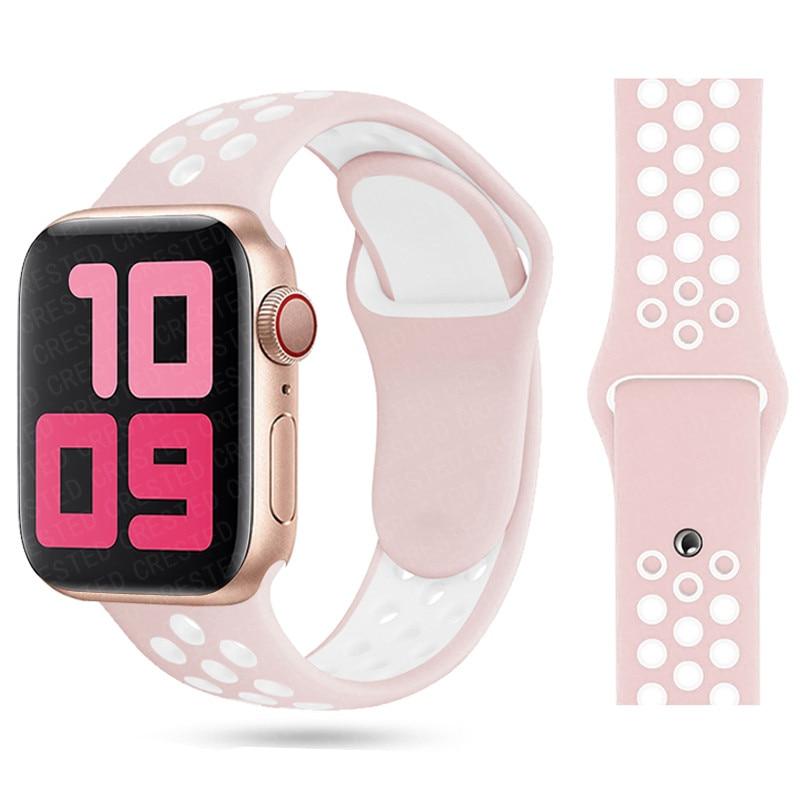 Ремешок для Apple Watch Band 7 SE 41 мм 45 мм 44 мм 40 мм 38 мм 42 мм спортивный силиконовый мягкий браслет аксессуары для Iwatch Series 6 SE 5 4 3 2 женщины мужчины