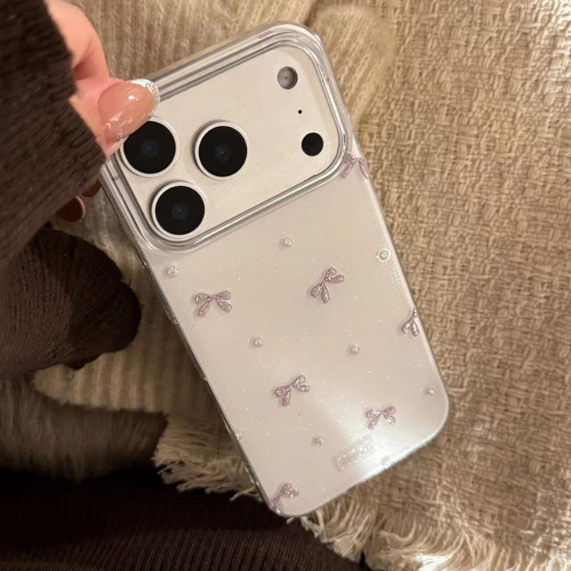 3D Бантик Блестящий Чехол Для Телефона Для iPhone 17 Air 16 15 14 13 12 11 Pro Max XS XR X 7 8 Plus Ударопрочный Защитный Чехол