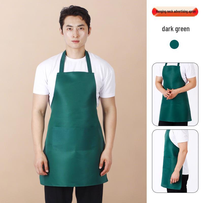 Вельветовый фартук Oxford с отделкой под персиковую кожу: Униформа для ресторана и кафе с завязками на шее