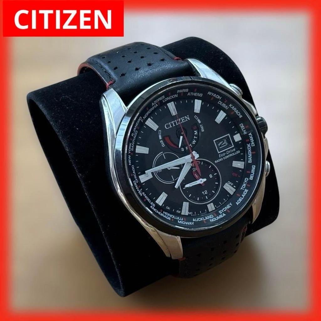Б/у кварцевые часы CITIZEN черные