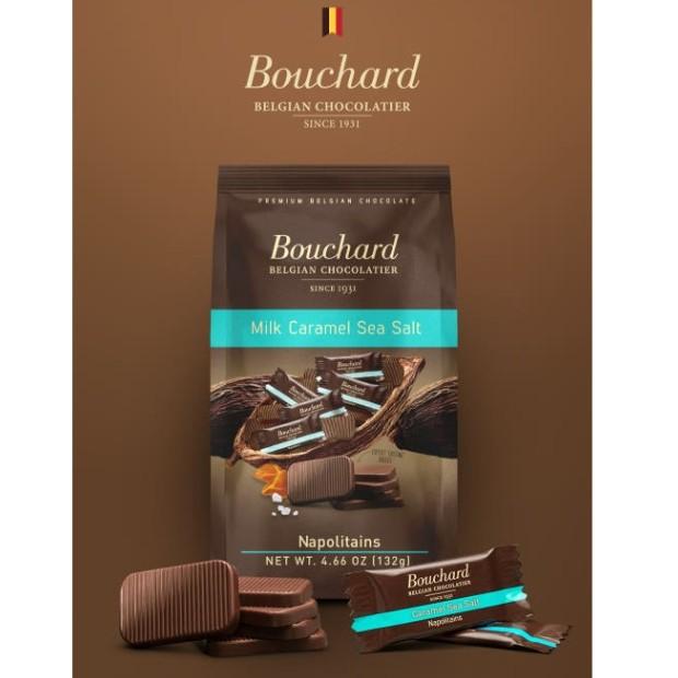 [Шоколад Bouchard] Выберите 1 из 5 видов (Молочный/Темный/Карамель&Морская Соль/Хрустящий/Темный Низкосахарный) 132г, корейские закуски