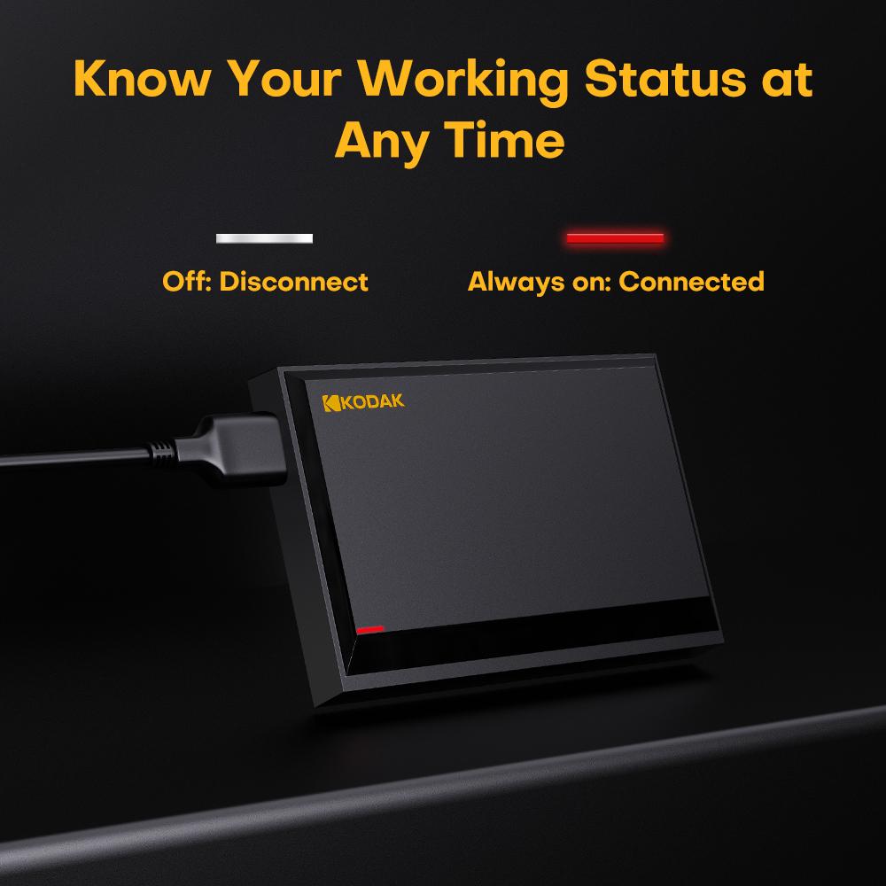 Kodak P190 Портативный внешний жесткий диск HDD 500 ГБ 1 ТБ 2 ТБ USB 3.0 Механический мобильный диск для ПК Ноутбука Игрового Хранилища