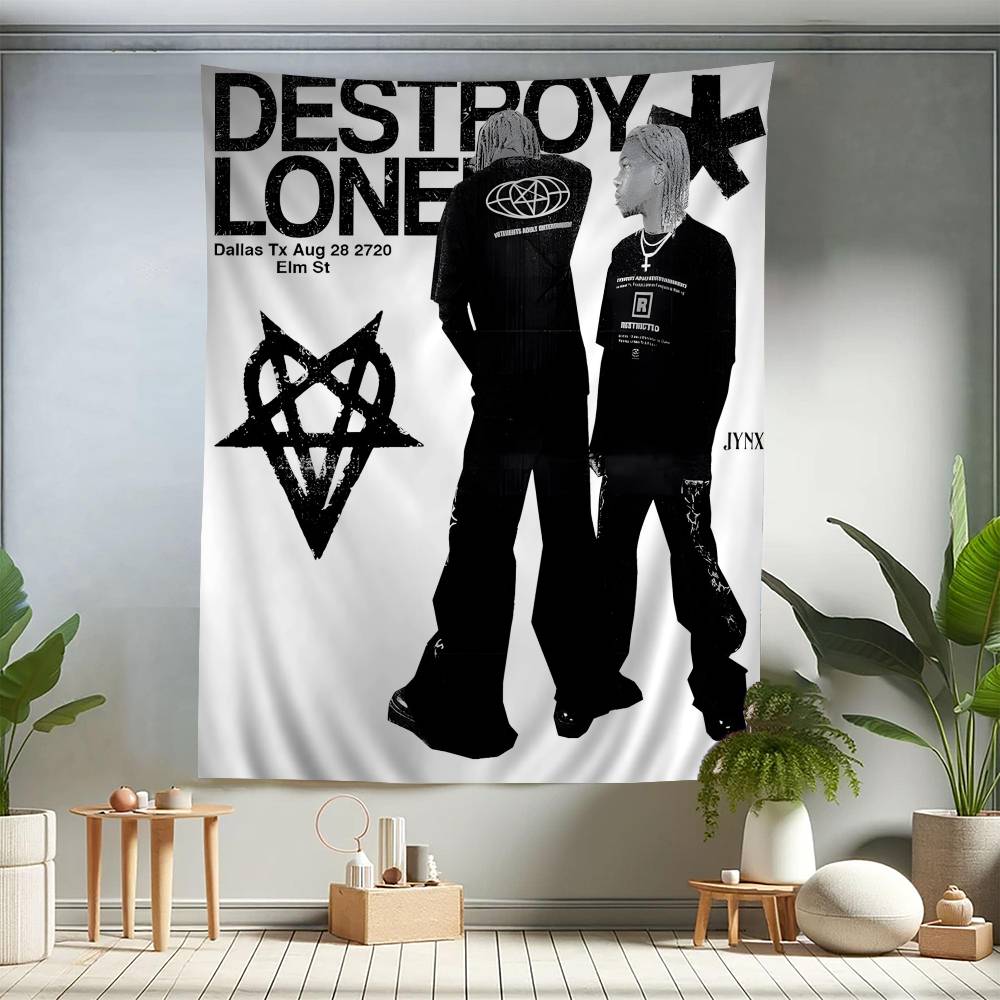 Поп-хип-хоп рэпер Destroy Lonely Подвесной богемный гобелен Богемные настенные гобелены Мандала Кавайная декорация комнаты
