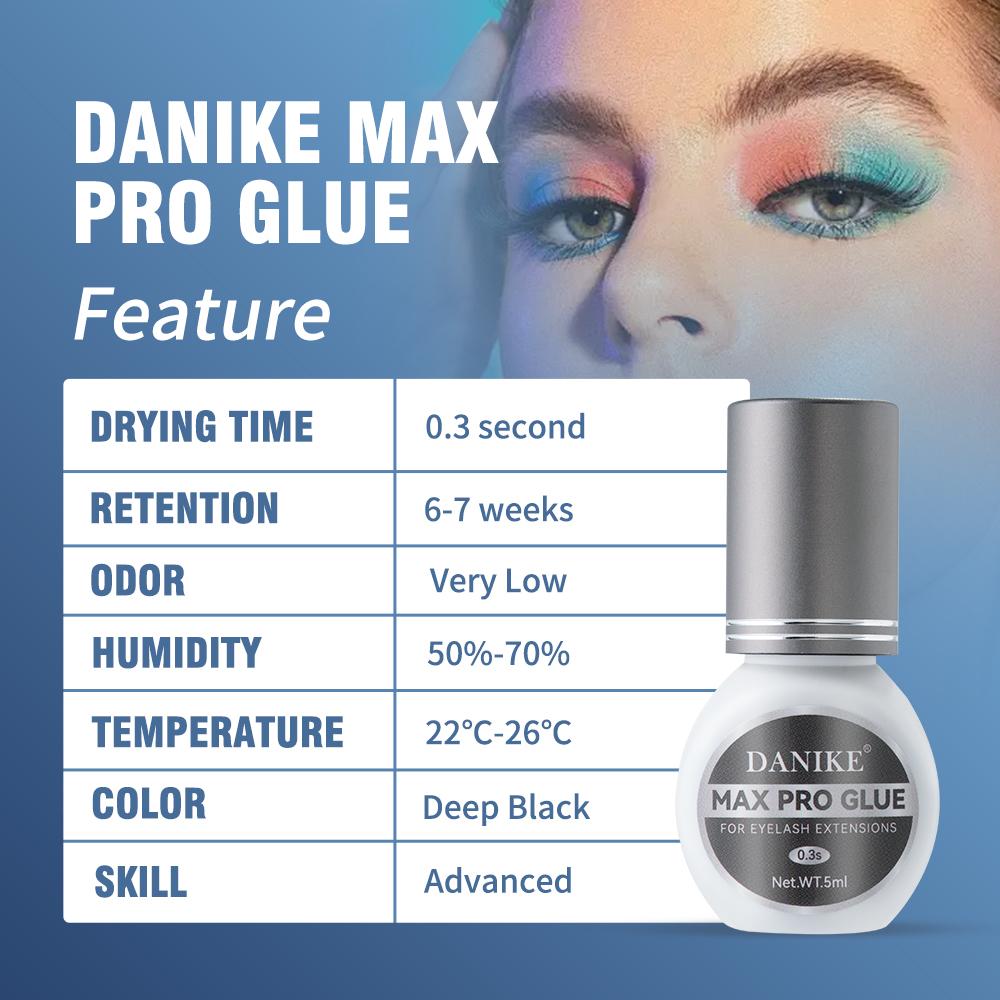 DANIKE Max Pro Клей для наращивания ресниц 0.3с Быстросохнущий 5мл