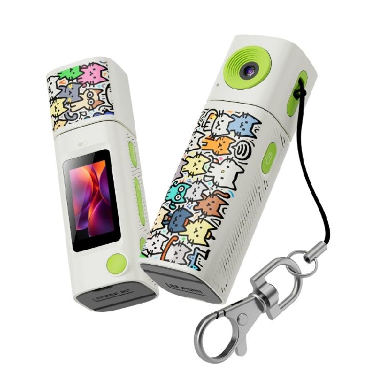 Fashionable Thumb Camera Key Holder with Type C Charging & Sound Recording Features Small Key Rings Camera LCD Screen