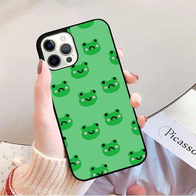Милый мультяшный чехол-лягушка для iPhone 17 Air 14 13 12 16 Pro Max 15 Plus Max Защитный корпус coque