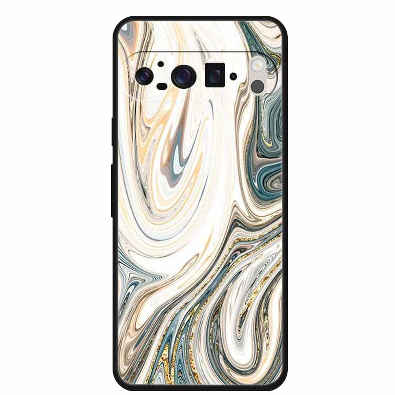 For Google Pixel 10 Pro Case Vivid Graceful Premium Marble TPU Soft Silicone Phone Cases Impact Chic Mineral-Finish Para Cover