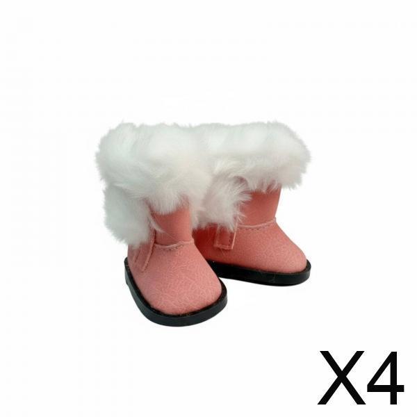 Doll Boot Set, Soft Shoes, Realistic Miniature Design, Sturdy Soles, Winter Accessory for Dolls in