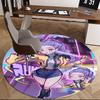 1pc Rerrumi Anime Design Round Carpet - Office Chair Mat, Non-Slip Rug for Home Decor, Living Room, Bedroom, Game Room