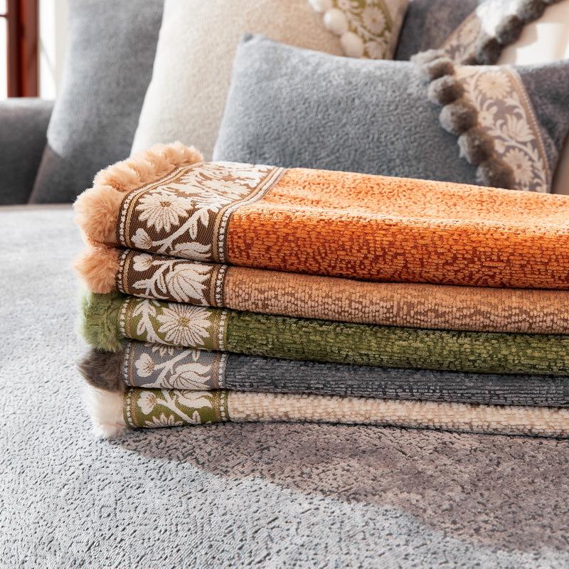 Новый Универсальный Чехол для Дивана на Четыре Сезона Нескользящий Простой Чехол-Подушка для Дивана Современный Кожаный Чехол для Дивана Шениль Плюшевый Мяч Подушка для Дивана