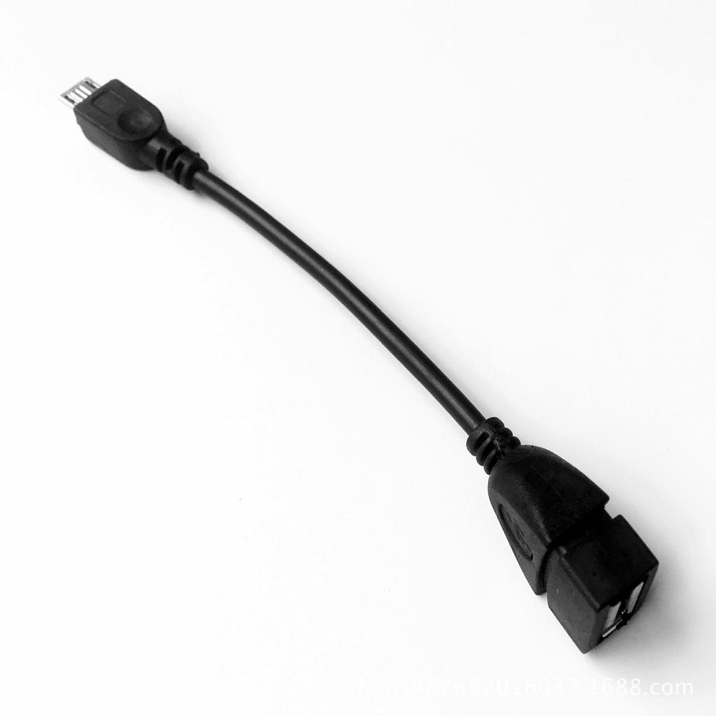 Адаптер Micro USB OTG для литья под давлением, черный, кабель передачи данных типа «мама» V3/V8