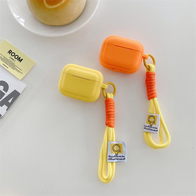 Simple solid color one-piece suitable for AirPods 1 generation protective case, second generation 1 generation pro1 apple bluetooth headset soft case