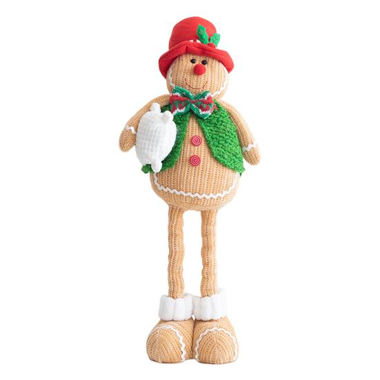 Пряничный человечек, кукла с длинными ногами, кукла-пряничка для девочек и мальчиков, плюшевая игрушка, рождественское украшение для вечеринок в офисе и дома