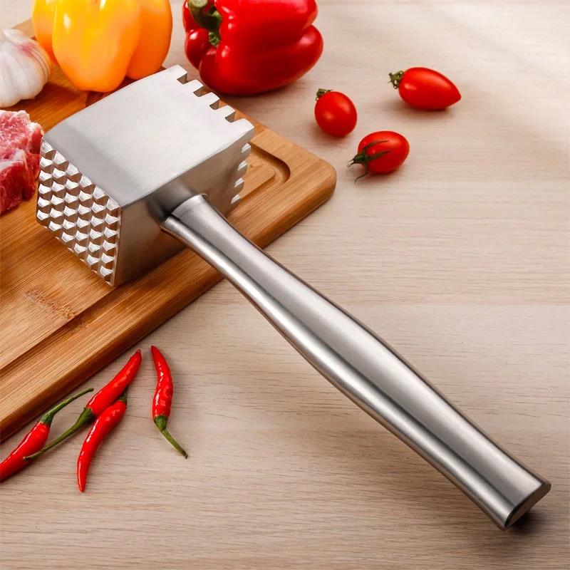 Aluminum Alloy Tenderer Large Steak Hammer Tender Mutton Beef Kitchen Western Food Tool 4